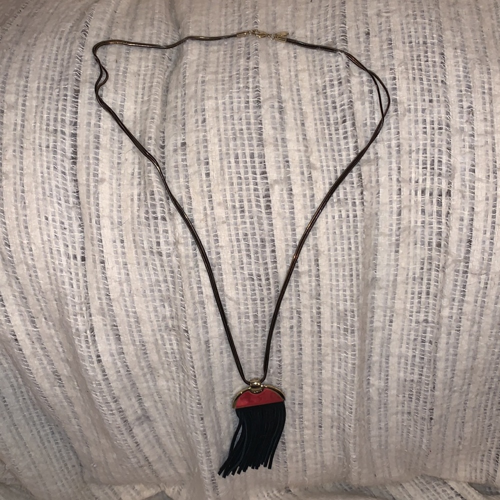 Express Double Chain With Silvertone And Black Fr… - image 2